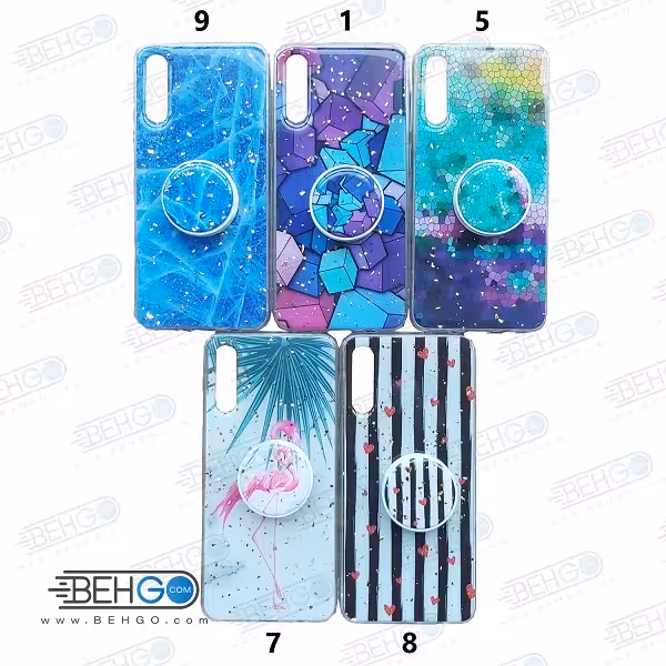 قاب گوشی سامسونگ A50s کاور Samsung A30S دخترانه پاپ سوکت فانتزی مدل رنگین کمان گارد محافظ آ پنجاه اس مناسب fantasy case with popsocket for Samsung Galaxy A50S\A30S\A50