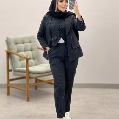 ست سه تیکه کت جلیقه شلوار مدل فرانک - کد 2511