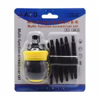 پیچ گوشتی مشتی جغجغه ای ای زد دی مدل همه کاره کد SMT-AZD-13IN1-S2-CR-V بسته 7 عددی