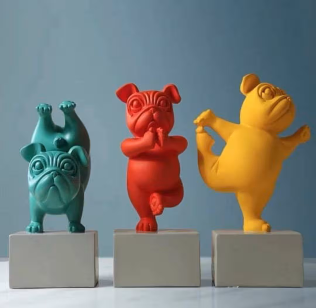 مدل سه بعدی مجسمه سگ یوگا کار (stl)