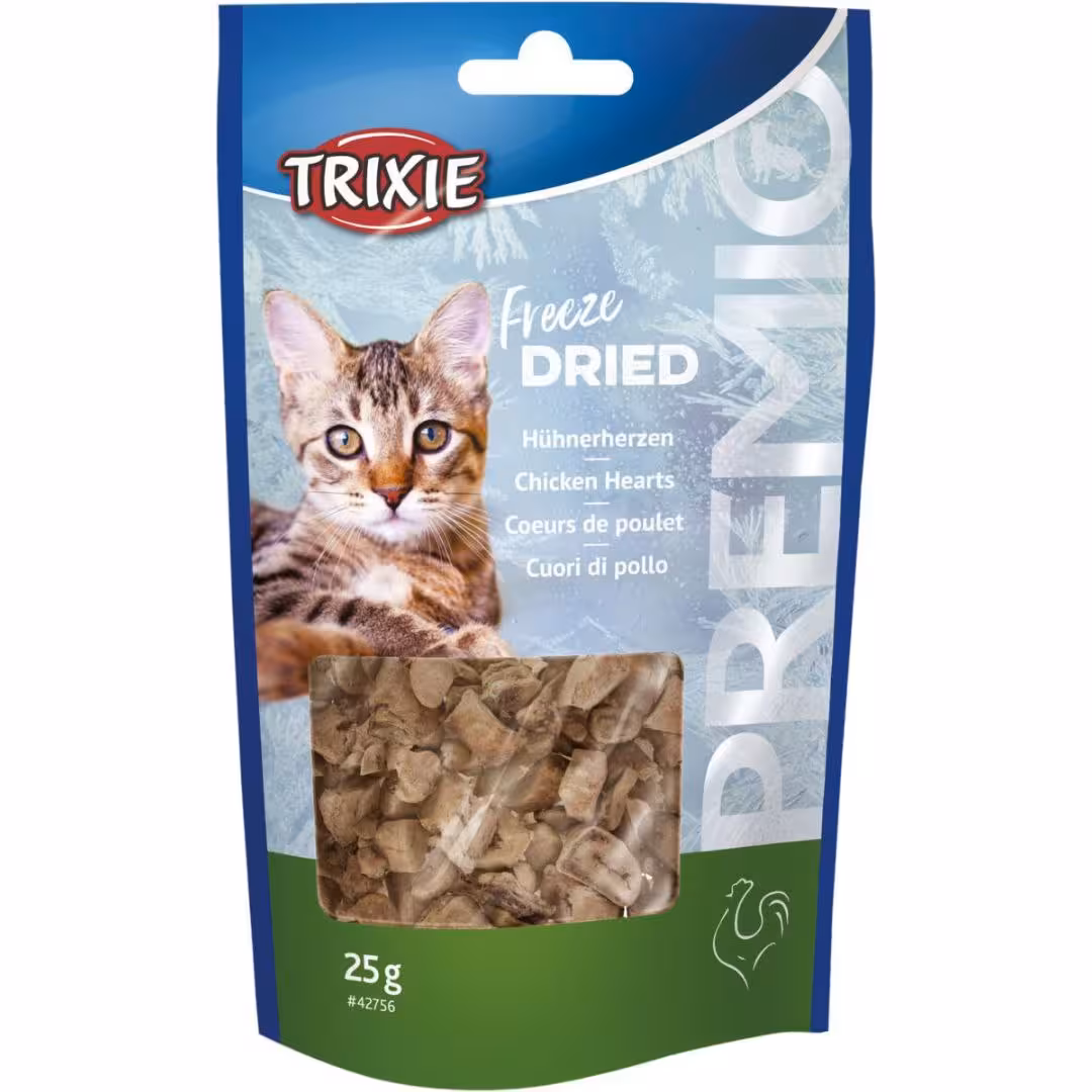تشویقی گربه طعم قلب مرغ مدل Freeze Dried برند تریکسی