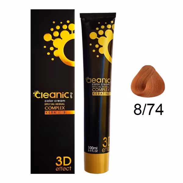 رنگ مو کلینیک کیندی شماره 8/74 رنگ بلوند عسلی روشن