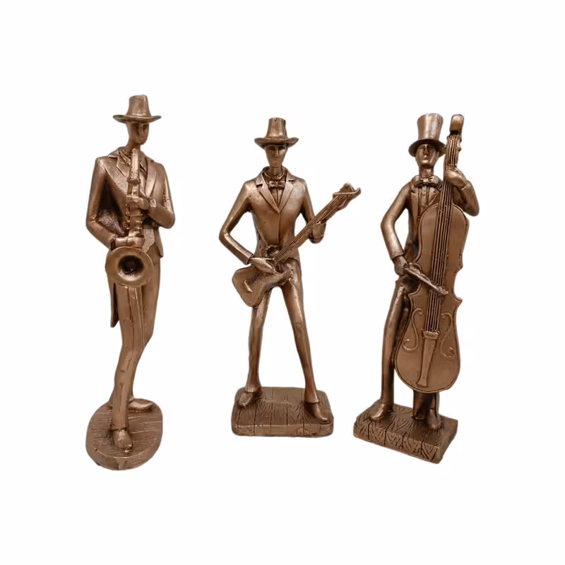 مجسمه مدل نوازنده لوکس مجموعه 3 عددی
