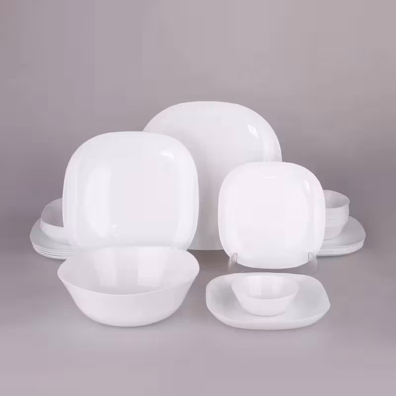 سرویس ارکوپال 26 پارچه  طرح مربع (ساده)