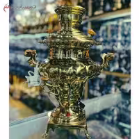 سماور برقی 4 لیتری بدنه برنجی آبکاری شده کد 116