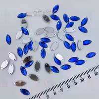 مارکیز چشمی دوختنی پلاستیکی 7 در 15 ( کاربنی ) بسته 50 عددی