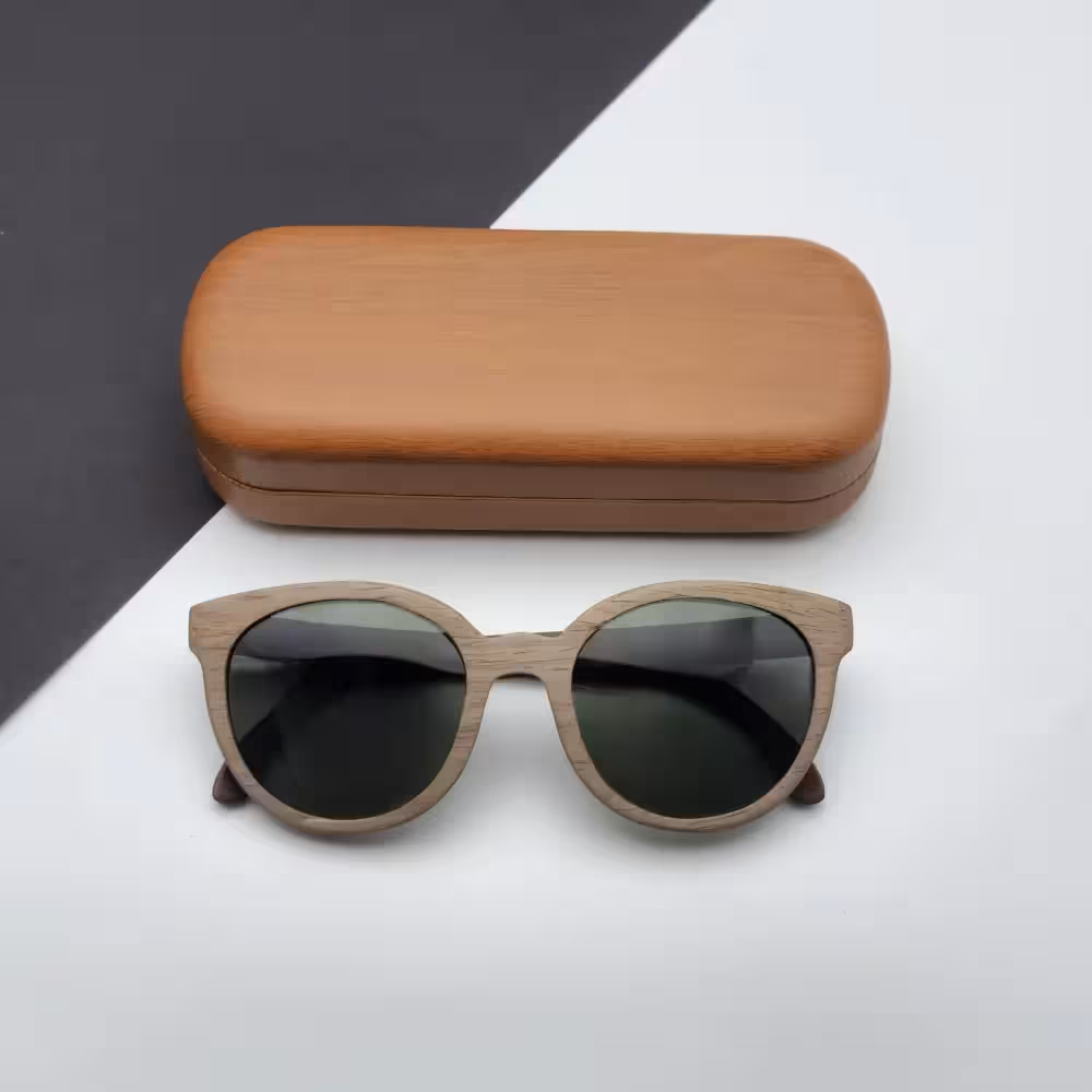 عینک چوبی دست‌ساز میدو مدل O010