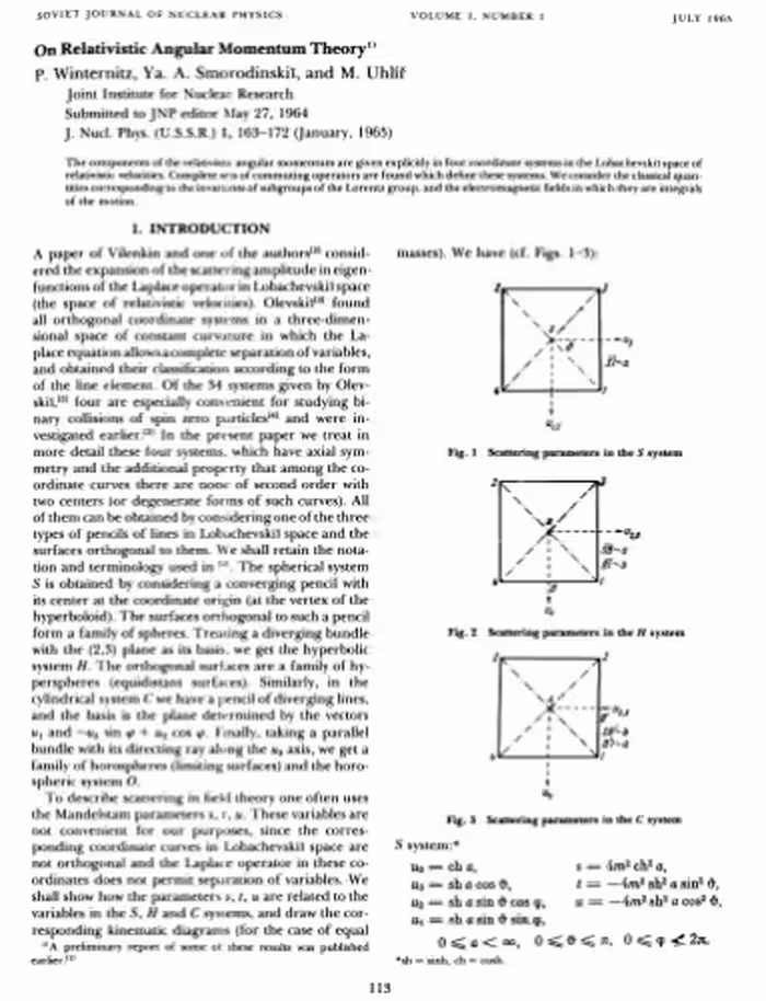 خرید و دانلود نسخه کامل کتاب On Relativistic Angular Momentum Theory. Quantum Numbers in the Little Groups of the Poincare Group. Poincare and Lorentz-invariant expansions of relativistic amplitudes