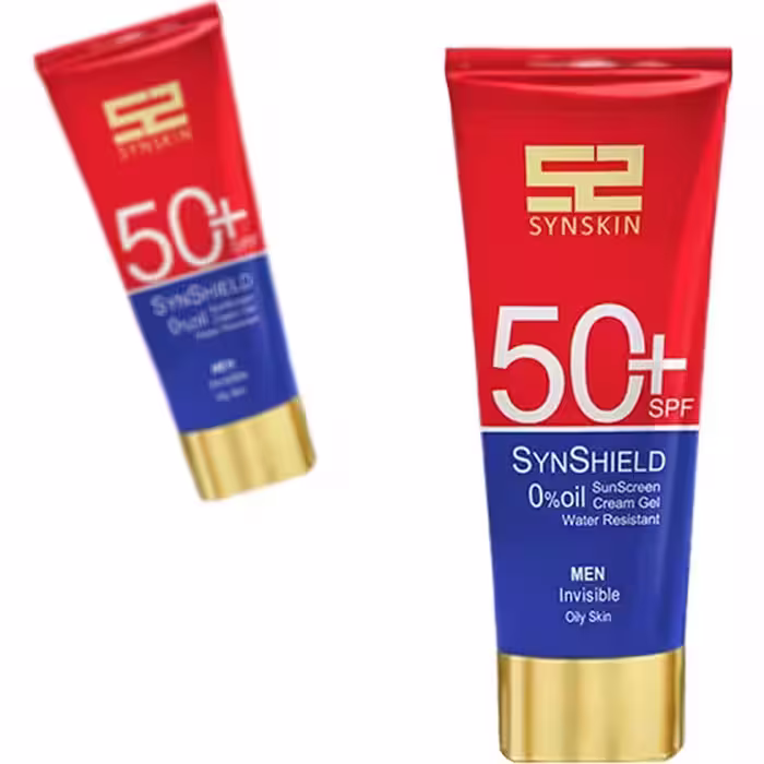 ضدآفتاب آقایان فاقد چربی بی رنگ spf50 ساین اسکین