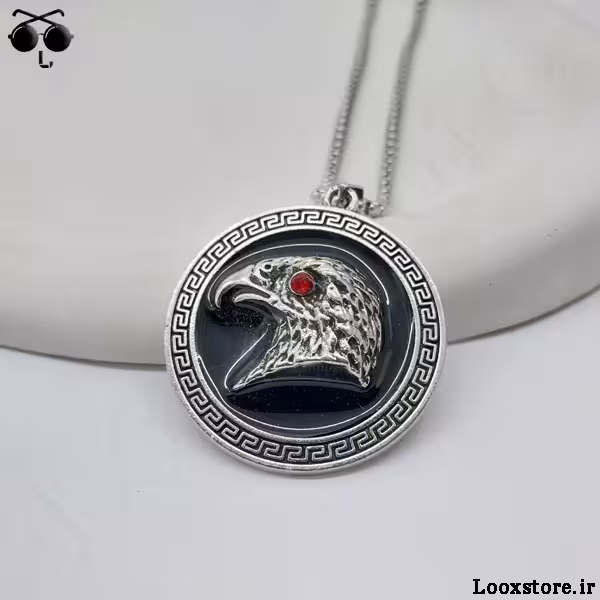 گردنبند کله عقاب برجسته استیل فوق العاده جذاب