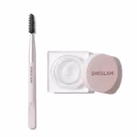ژل ابرو کاسه ای و اپلیکاتور دو طرفه SHEGLAM set me up hold شیگلم