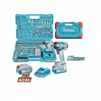 جعبه بکس 152 پارچه با بکس شارژی 500 نیوتن توتال  آچار بکس ضربه‌ای شارژی (TIWLI2050)