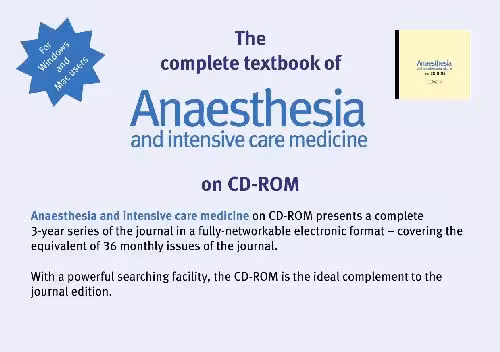 خرید و دانلود نسخه کامل کتاب Complete Textbook of Anaesthesia and Intensive Care Medicine on CD-ROM