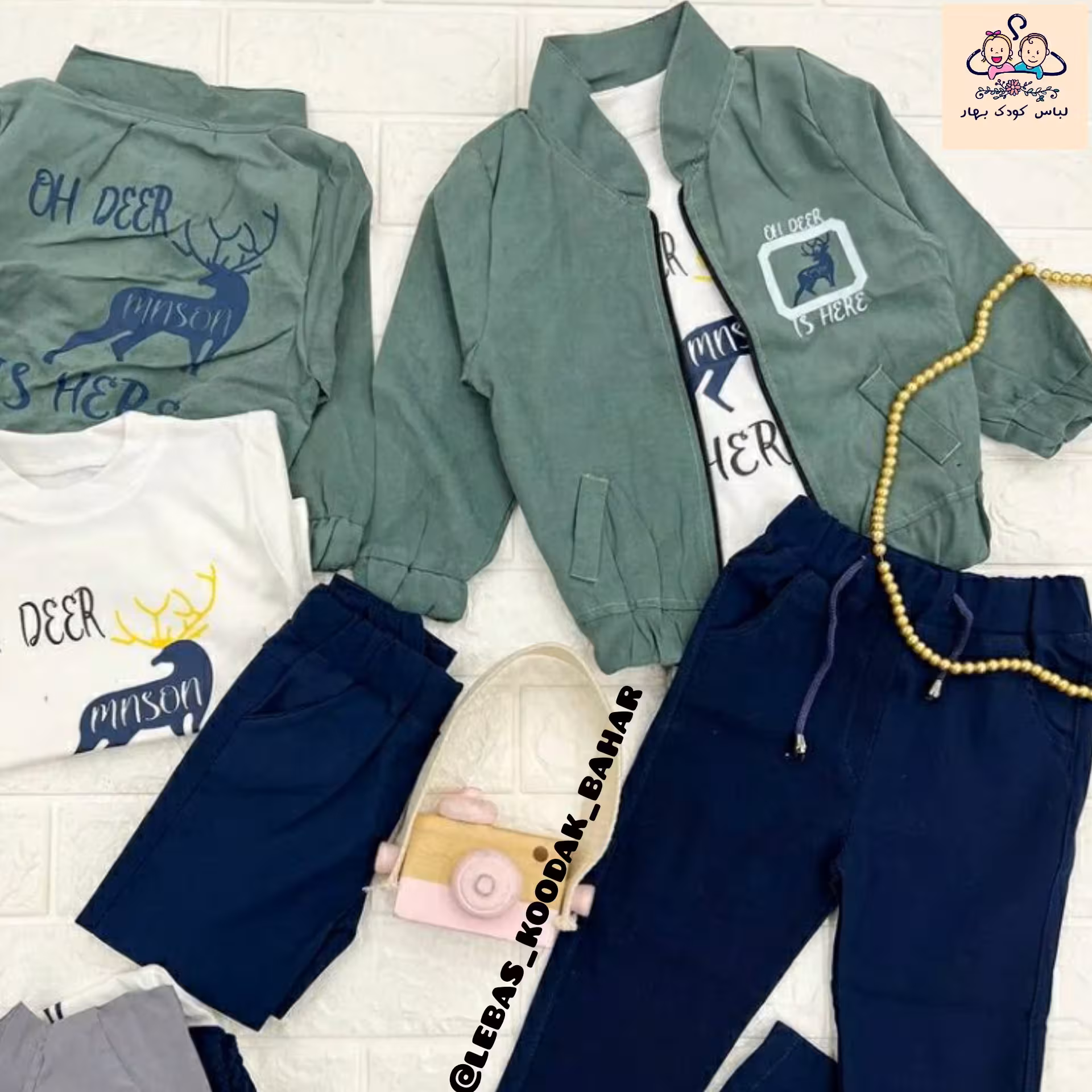 ست سه تیکه سوئیشرت و شلوار و تیشرت اسپرت، کار شیک پسرانه و دخترانه، سایز 9 ماه تا 6 سال، در دو رنگ زیبا با قیمت عالی