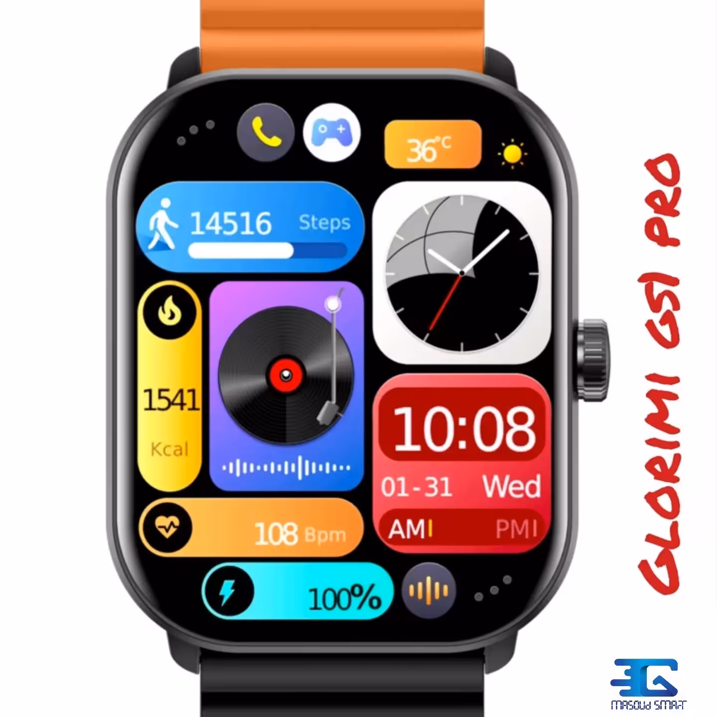 ساعت هوشمند برند  glorimi مدل gs1 pro با کارت گارانتی