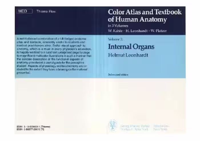 خرید و دانلود نسخه کامل کتاب Color Atlas and Textbook of Human Anatomy. Internal Organs