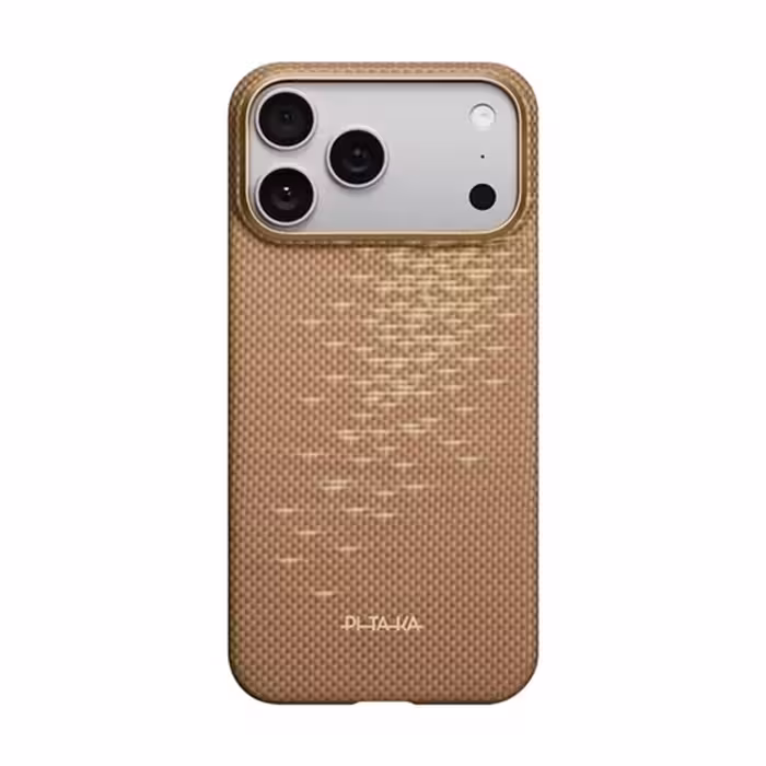 قاب آیفون 17 پرو مکس برند پی تاکا مدل PITAKA Ultra Slim Golden Glint مناسب برای Apple iPhone 17 Pro Max