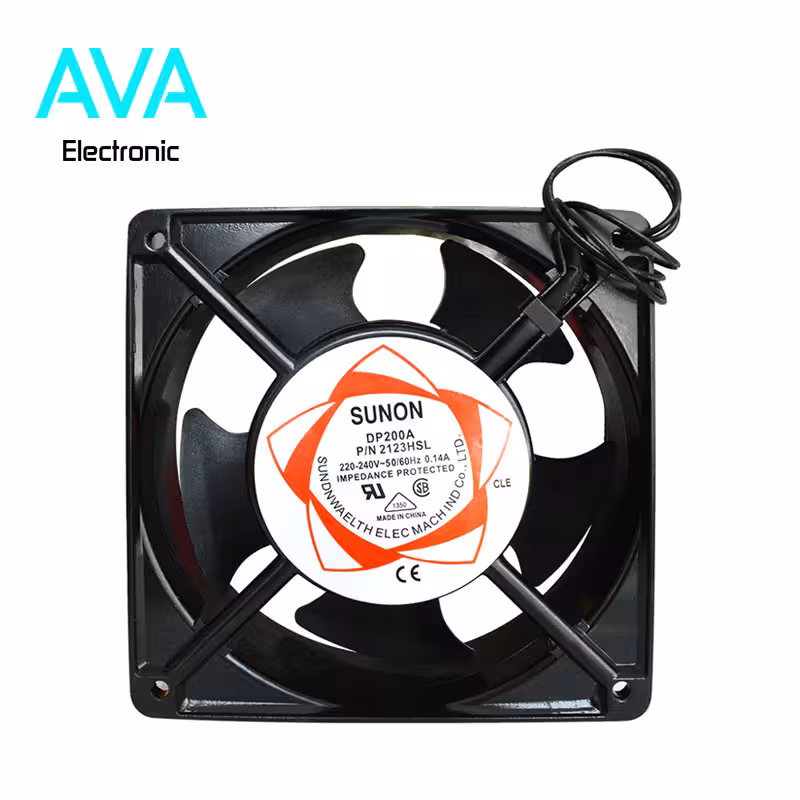 فن 220v فلزی ساده سایز 12x12x3.8 سانت