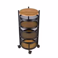 جا سیب زمینی و پیاز 3 طبقه کف چوب