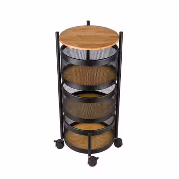 جا سیب زمینی و پیاز 3 طبقه کف چوب