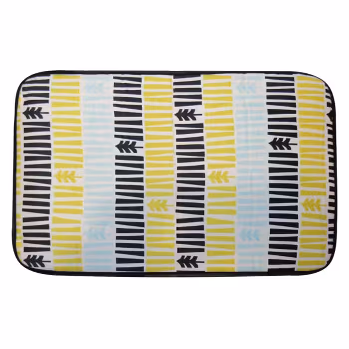 مارگارت نم گیر کنار سینک 50*90 طرح راه راه مشکی زرد