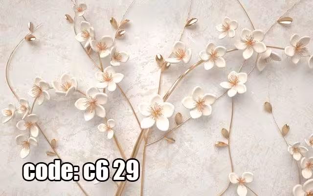 پوستر دیواری سه بعدی طرح شکوفه