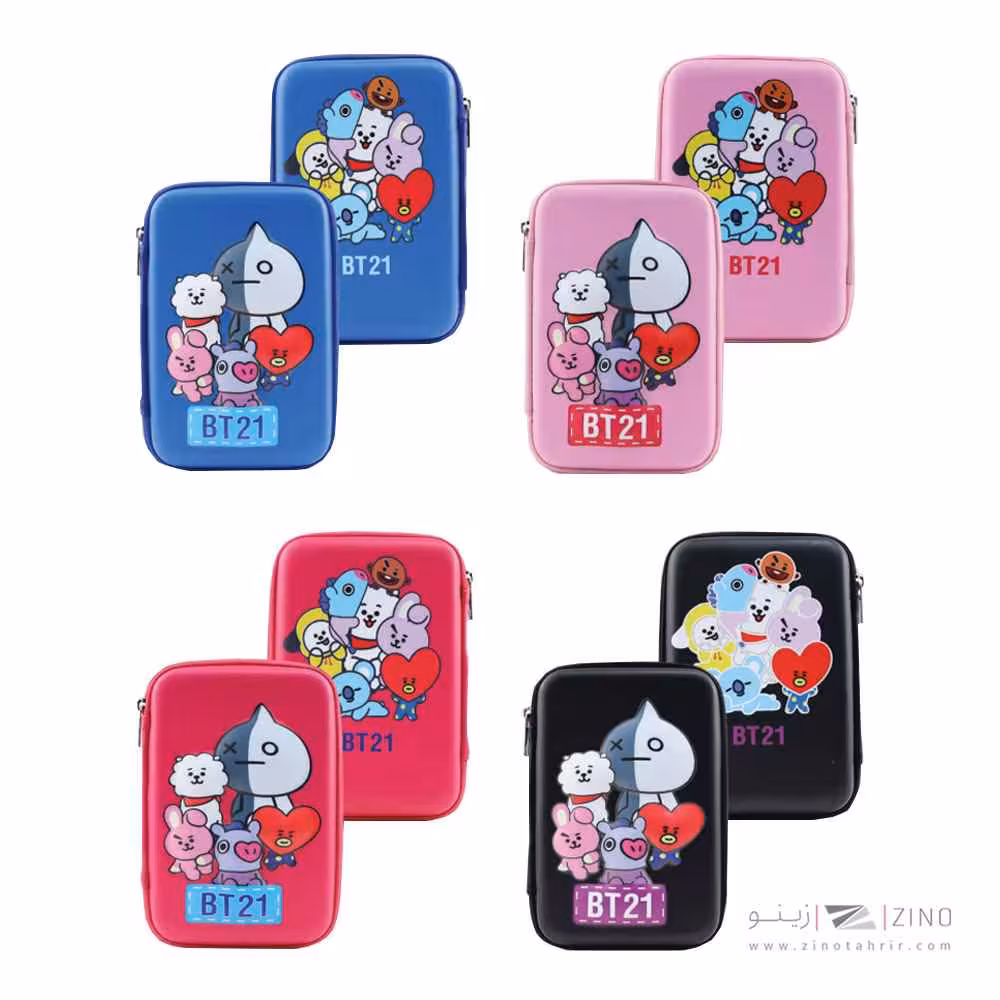 جامدادی تک زیپ هاردباکس برجسته تبلتیBT21عرش کد259