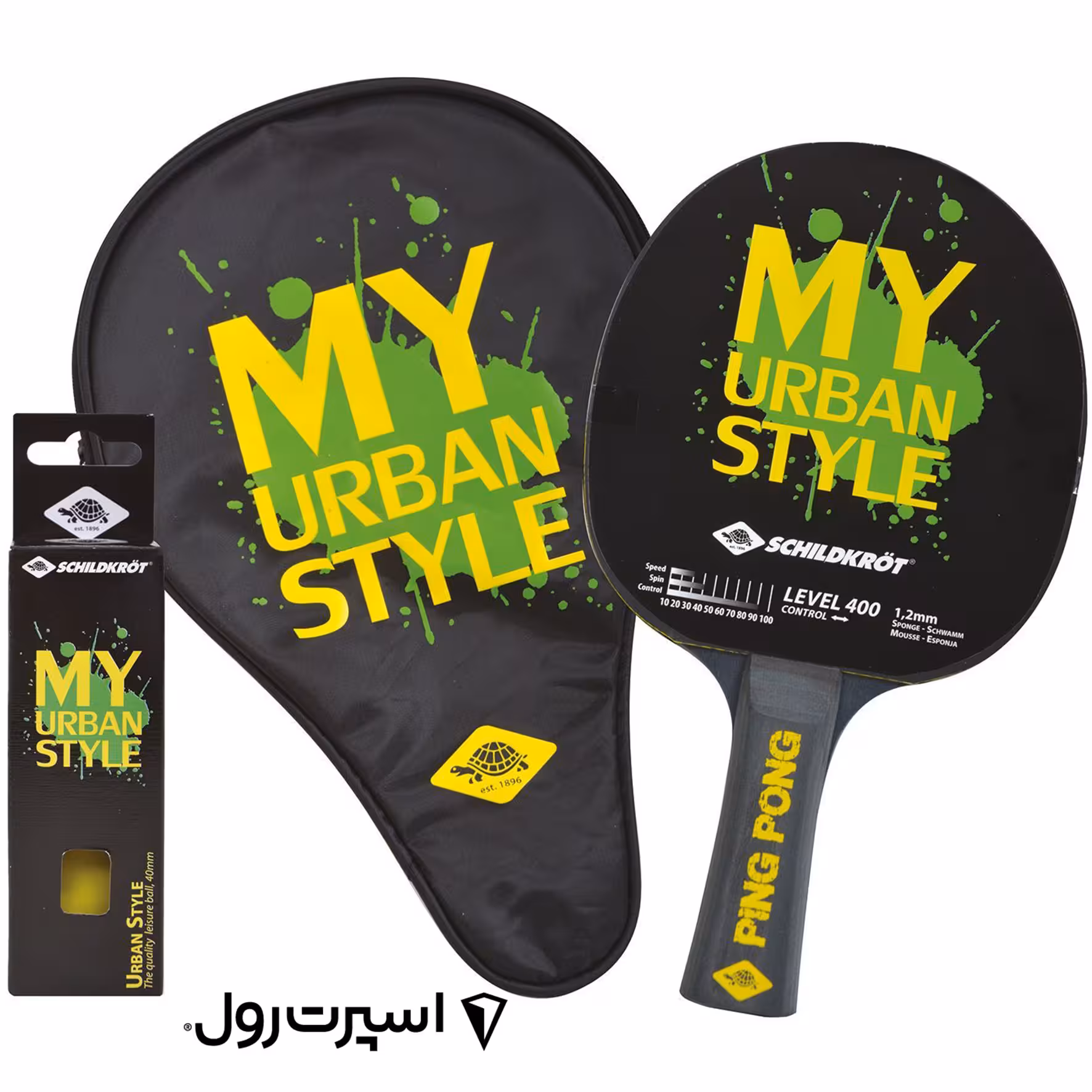 راكت پينگ پنگ دونيك مدل  LEVEL 400 به همراه کیف و توپ