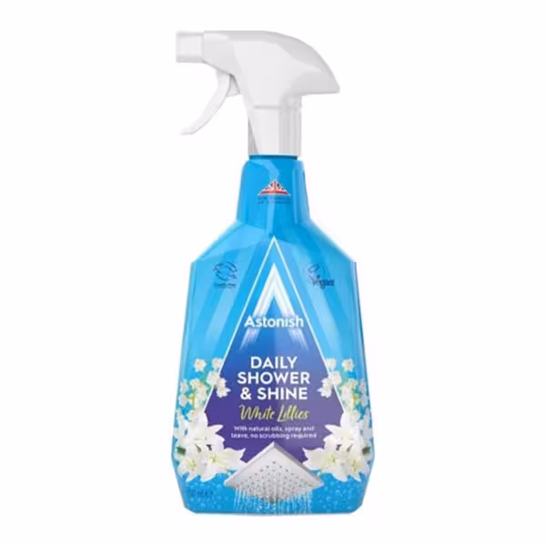 مشخصات، خرید و قیمت اسپری ضد لک و براق کننده دوش حمام استونیش با رایحه سوسن سفید 750 میل ⭐️ ویان مارکت