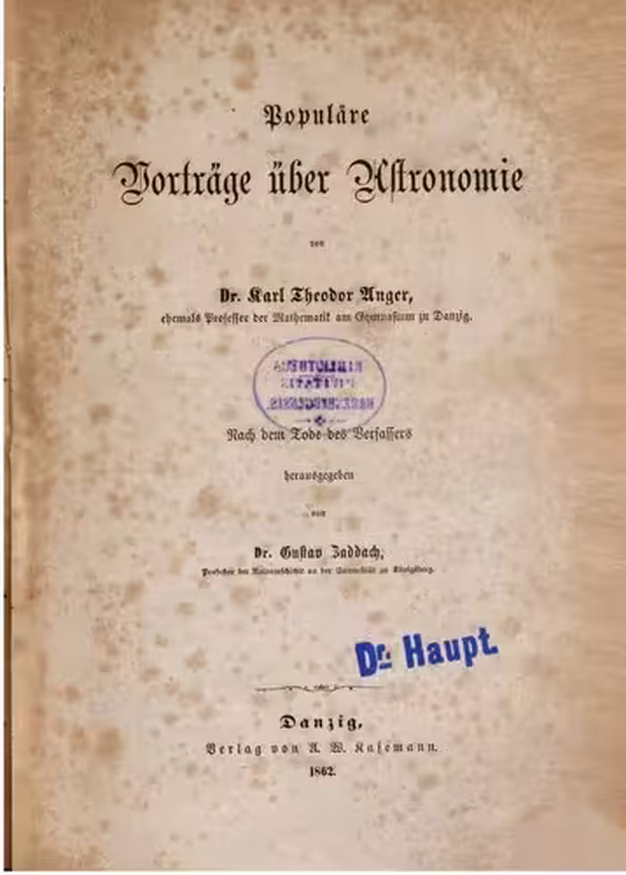 خرید و دانلود نسخه کامل کتاب Populäre Vorträge über Astronomie