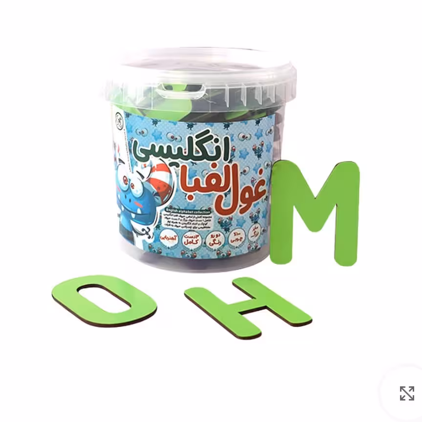غول الفبا انگلیسی چوبی آهنربایی
