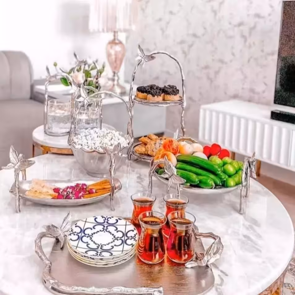 سرویس پذیرایی آلومینیوم پروانه ای لوکس