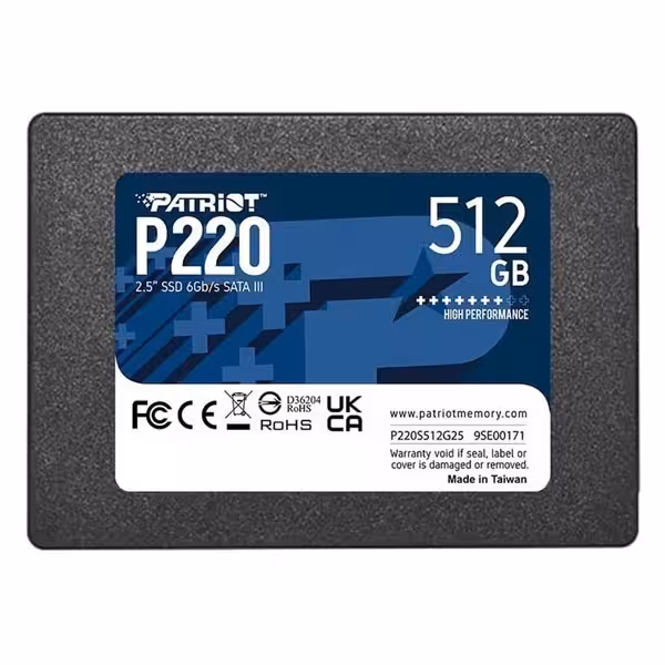 حافظه SSD پاتریوت مدل SATA P220 ظرفیت 512 گیگابایت