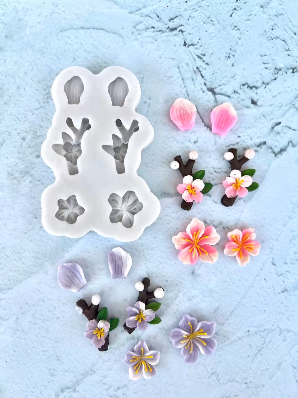 قالب سیلیکونی شاخه گل مالاستوما