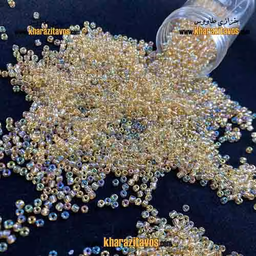 منجوق ریز بسته 40 گرمی ( عسلی هفت رنگ )