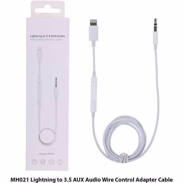 کابل تبدیل لایتنینگ به جک 3.5 AUX Audio مدل MH021 به طول 1 متر