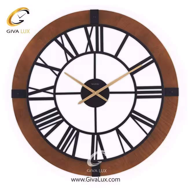 ساعت دیواری اورجینال والتر چوب-آلیاژ فلزی قهوه ای| کد رفرنس 8073BR