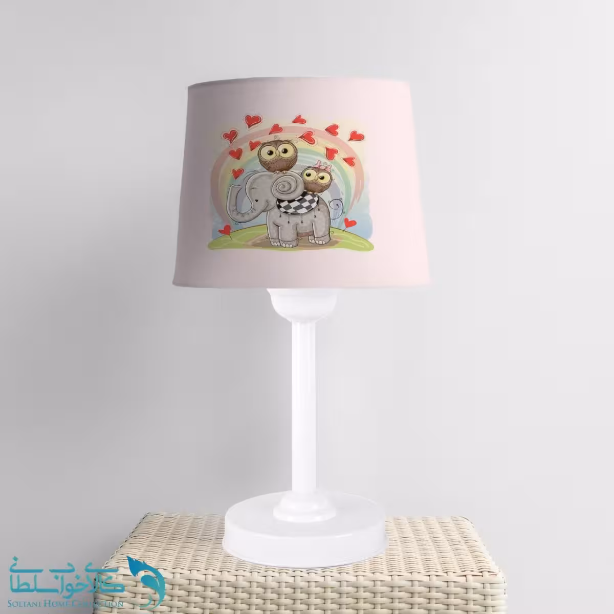 آباژور اتاق کودک طرح فیل و جغد کد A1373