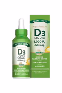 قطره ویتامین D3 مقدار 5000 IU برند Nature's Truth - حجم 59 میلی لیتر