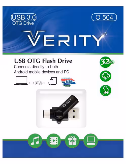 فلش مموری OTG وریتی مدل O504 ظرفیت 32 گیگابایت