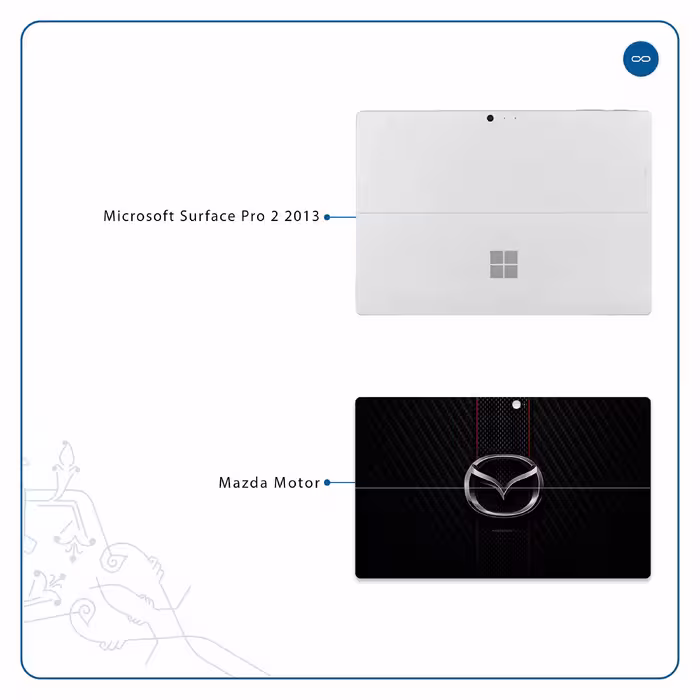 برچسب پوششی ماهوت مدل Mazda Motor مناسب برای تبلت مایکروسافت Surface Pro 2 2013