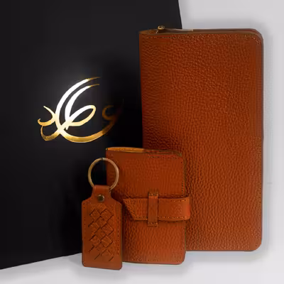 ست هدیه چرم عطارد مدل چرم طبیعی کد A37