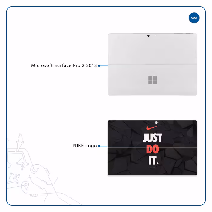 برچسب پوششی ماهوت مدل NIKE-Logo مناسب برای تبلت مایکروسافت Surface Pro 2 2013