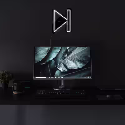 چراغ دیواری نئون دیزاین طرح Next-BL_WHT