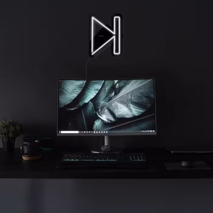 چراغ دیواری نئون دیزاین طرح Next-BL_WHT