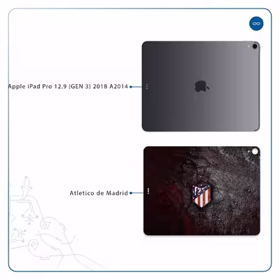 برچسب پوششی ماهوت مدل Atletico de Madrid مناسب برای تبلت اپل iPad Pro 12.9 (GEN 3) 2018 A2014