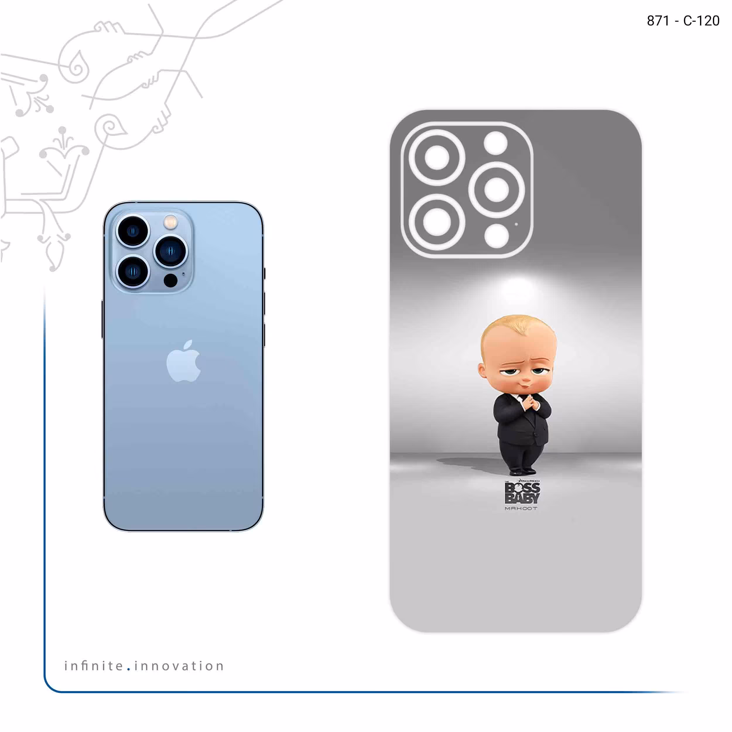 برچسب پوششی ماهوت مدل The Boss Baby مناسب برای گوشی موبایل اپل iphone 13 Pro