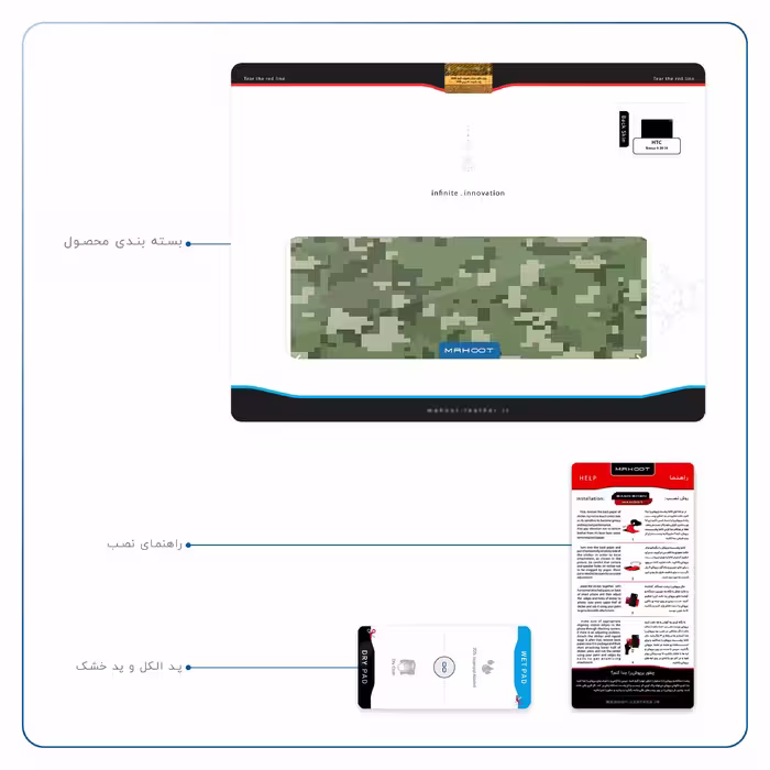 برچسب پوششی ماهوت مدل Army-Green-Pixel مناسب برای تبلت اچ تی سی Nexus 9 2014