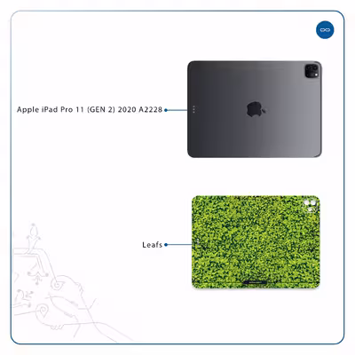 برچسب پوششی ماهوت مدل Leafs مناسب برای تبلت اپل iPad Pro 11 (GEN 2) 2020 A2228