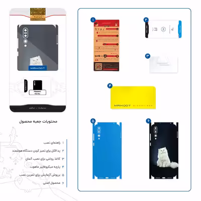 برچسب پوششی ماهوت مدل Persian-cat-FullSkin مناسب برای گوشی موبایل هوآوی P20 Pro